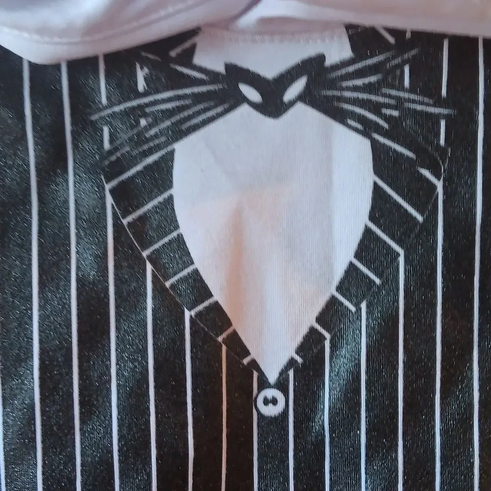 Disney Nightmare Before Christmas Black and White Striped Kids Costume Sz XS(4/5 - Picture 3 of 11